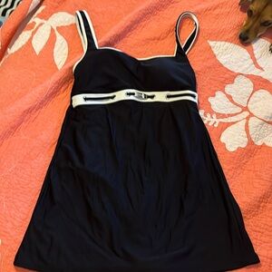 Nautica Skirted Black Swimsuit Sz 10